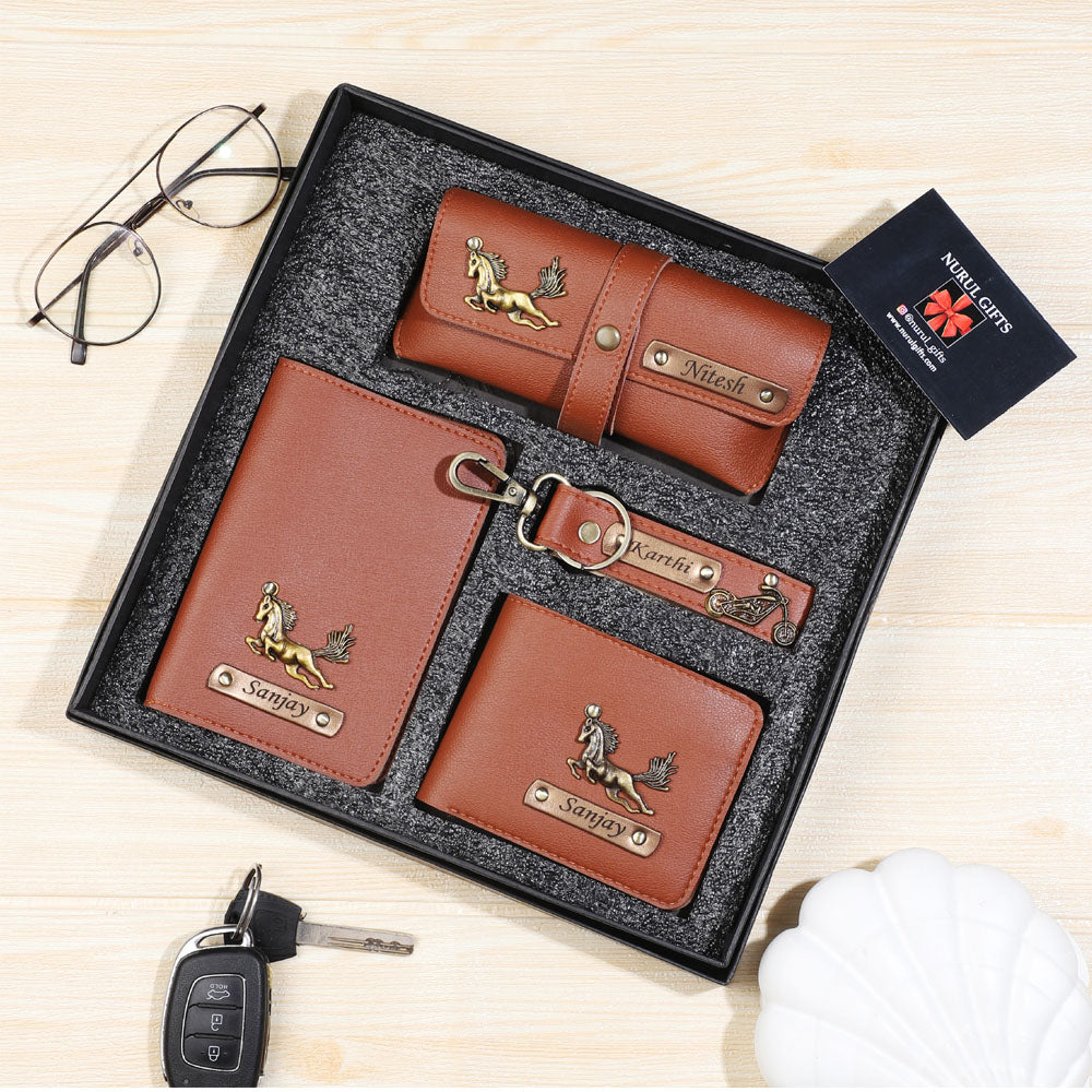 Personalised Gifts Personalized Photo Keyring In Leather Case