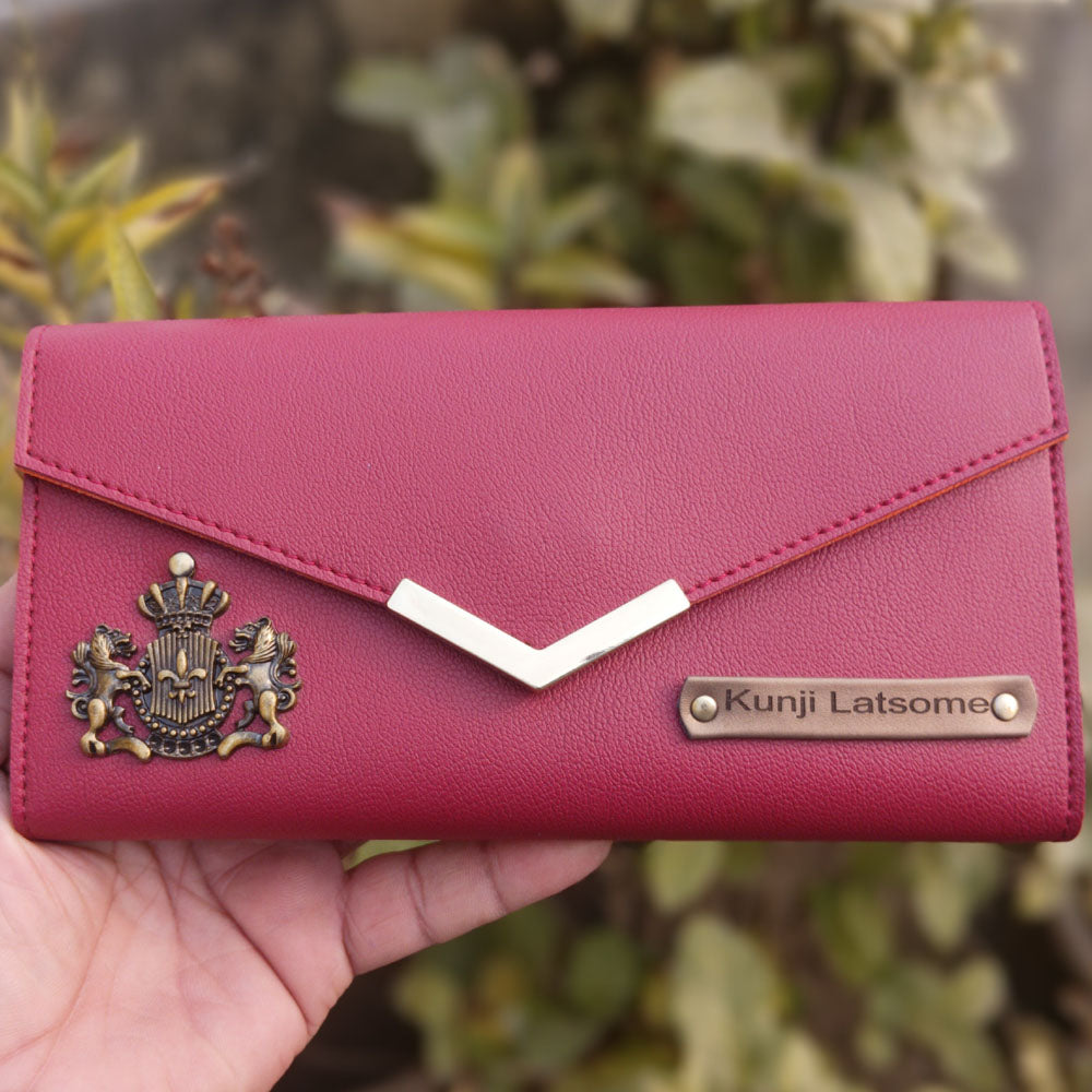 Personalized hotsell leather clutch