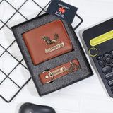 Customised Leather wallet & keychain