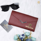 Leather Ladies Name Clutch