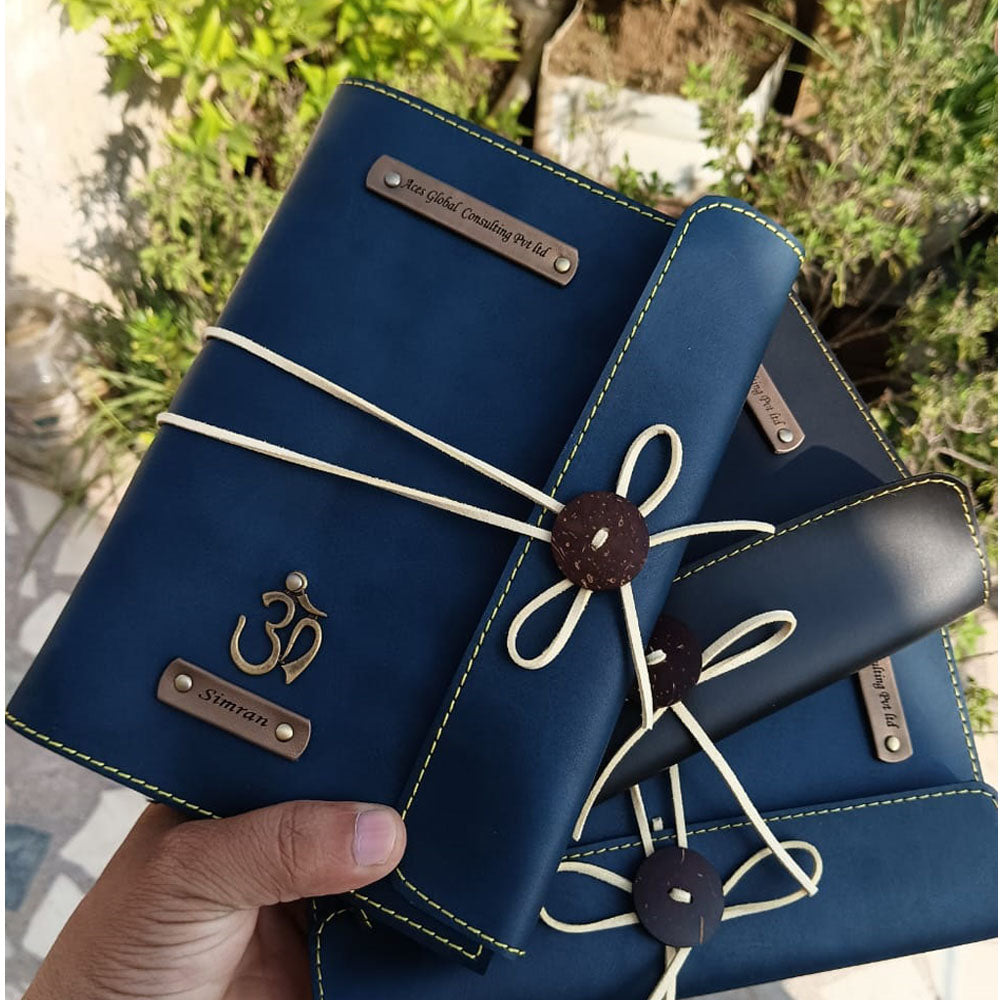 PERSONALIZED LEATHER THREAD DIARY