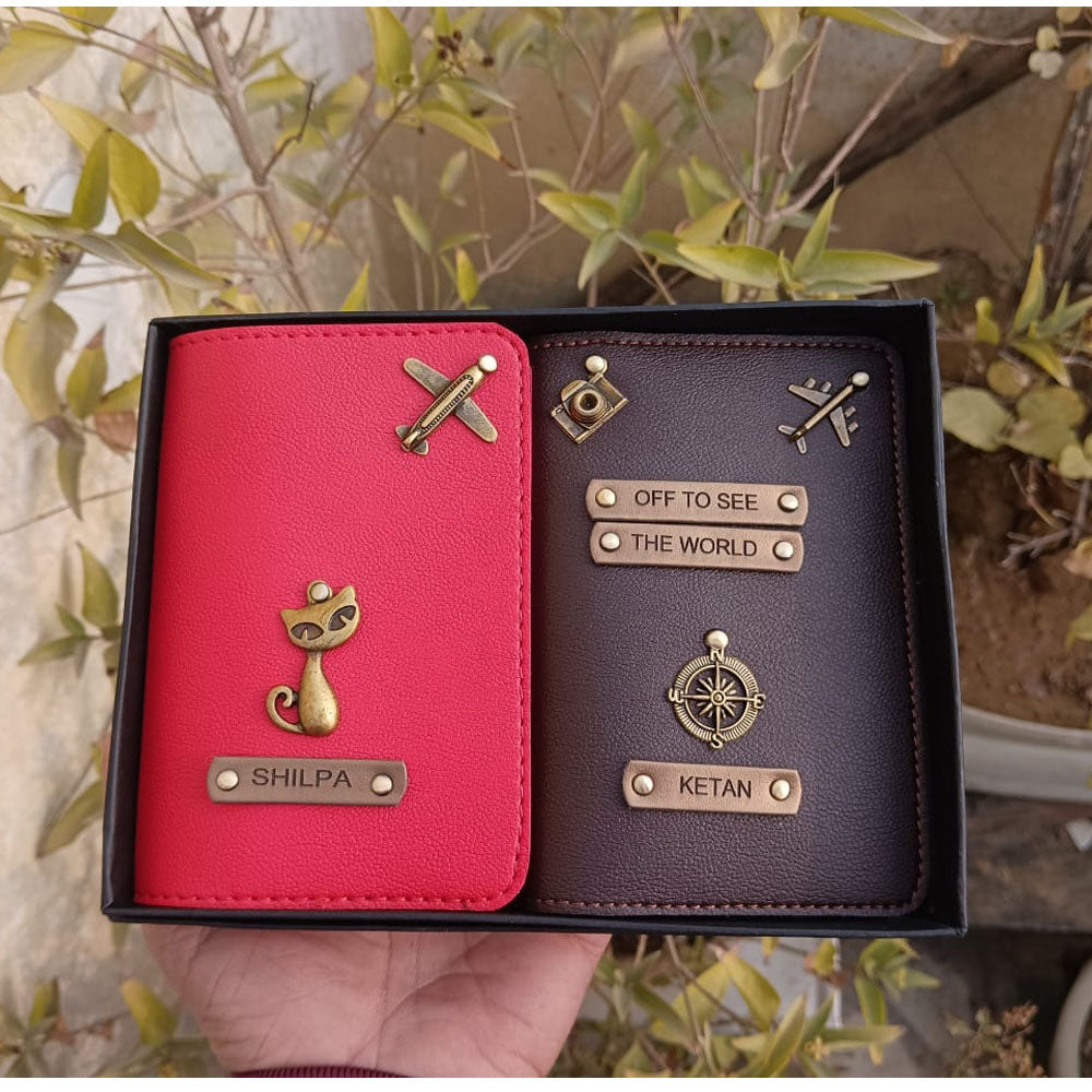 Personalized Couple Passport Holders