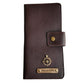 Personalized Leather Travel Wallet with Name & Charm