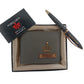 Personalized Men's wallet & pen With Name & Charms