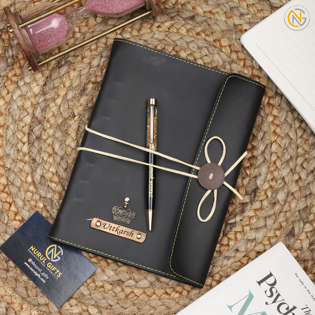 PERSONALIZED LEATHER THREAD DIARY