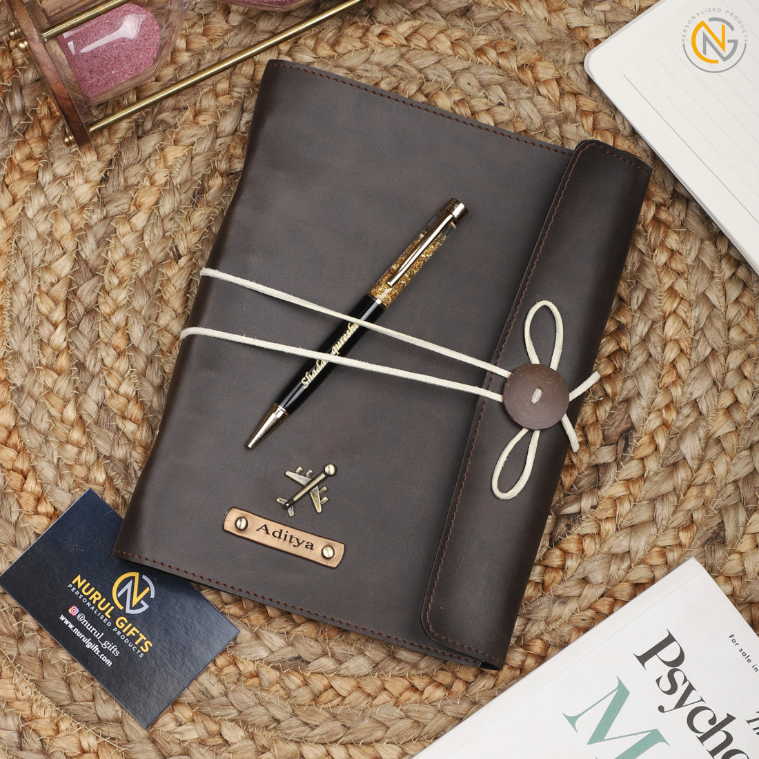 PERSONALIZED LEATHER THREAD DIARY