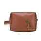 Personalized Leather  Travel pouch Name & Charm